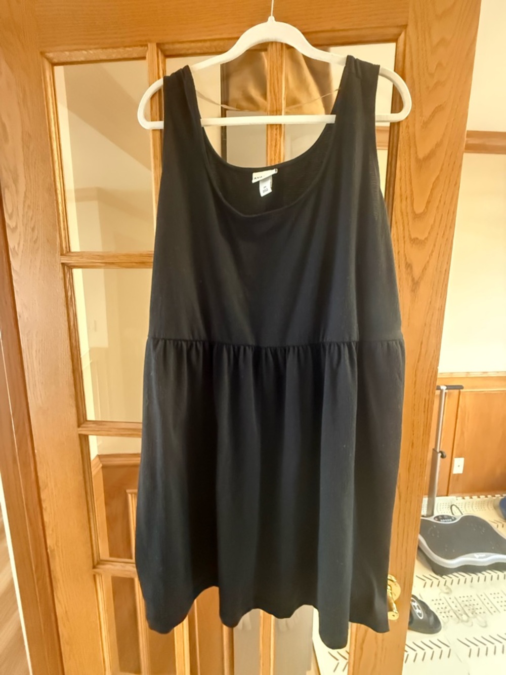 Ava & Viv Black Sleeveless Scoop Neck Dress W/ Pockets